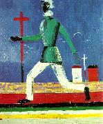 Kazimir Malevich running man oil on canvas